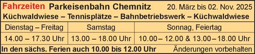 Fahrplan - Parkeisenbahn Chemnitz
